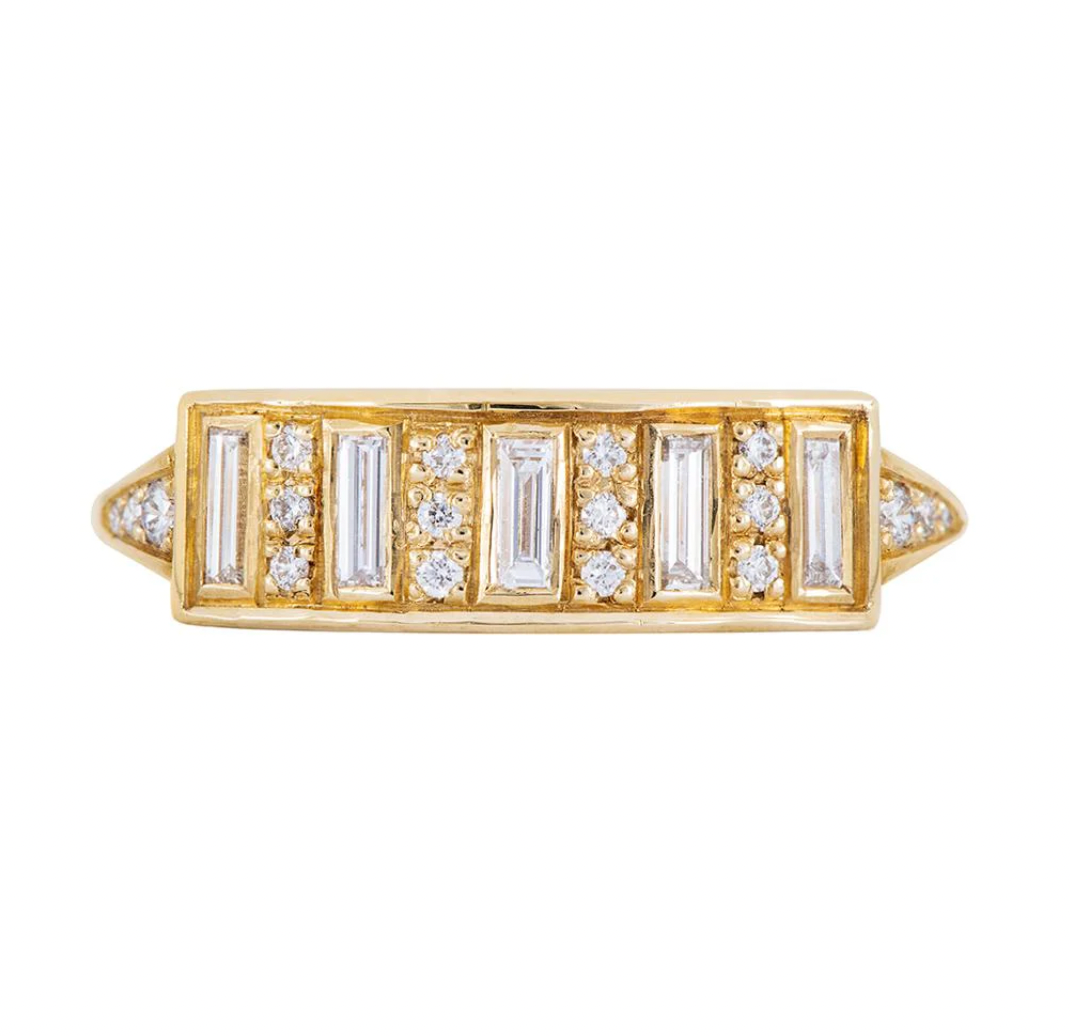 Baguette Diamond Bar Ring