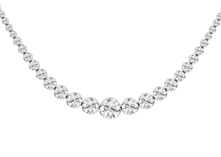 Seamless Graduated Diamond Riviera Necklace
