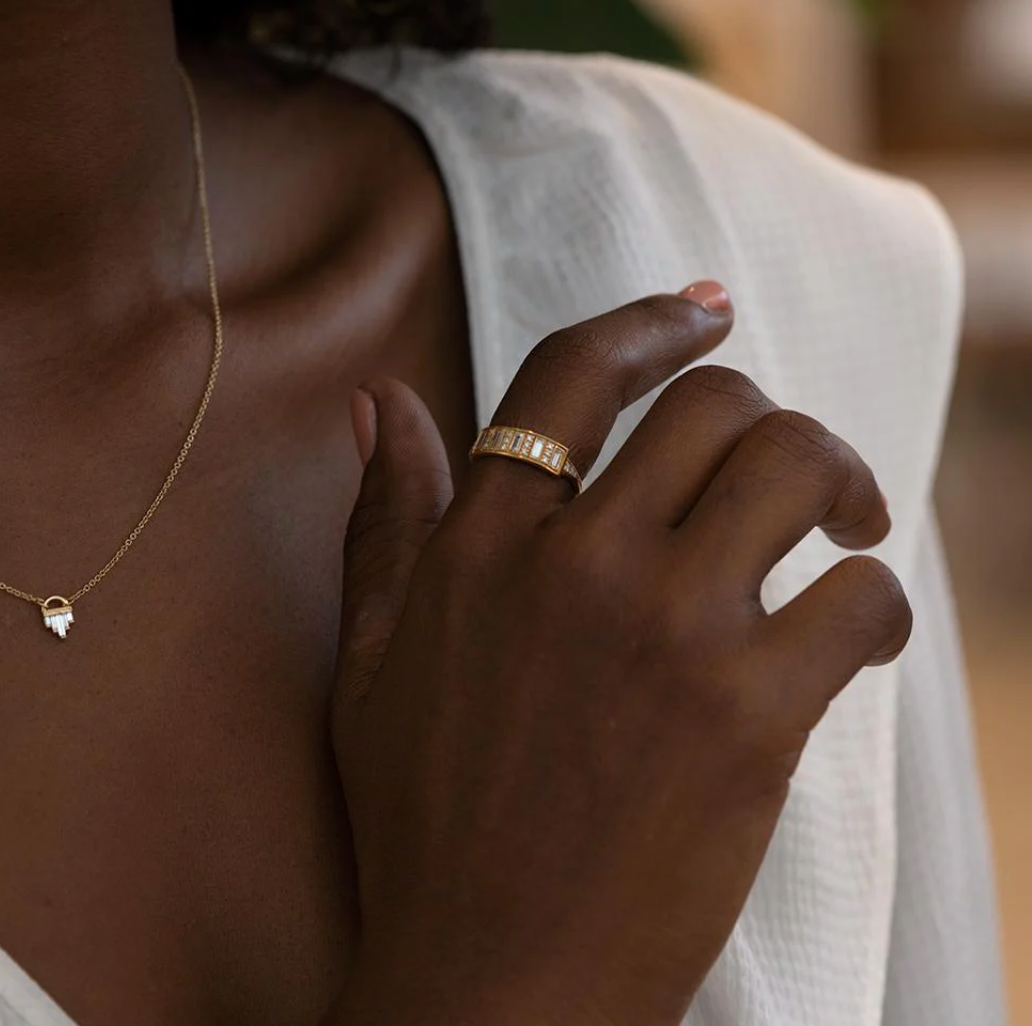 Baguette Diamond Bar Ring
