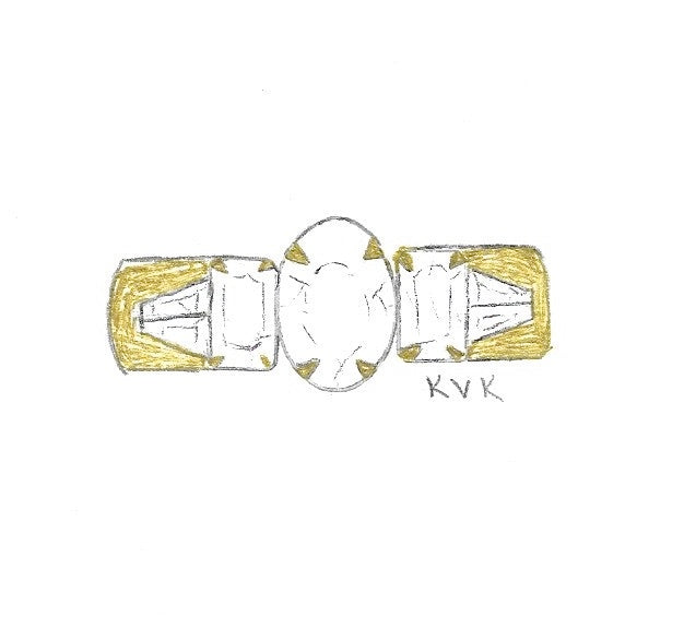 Triple Cut Diamond Ring