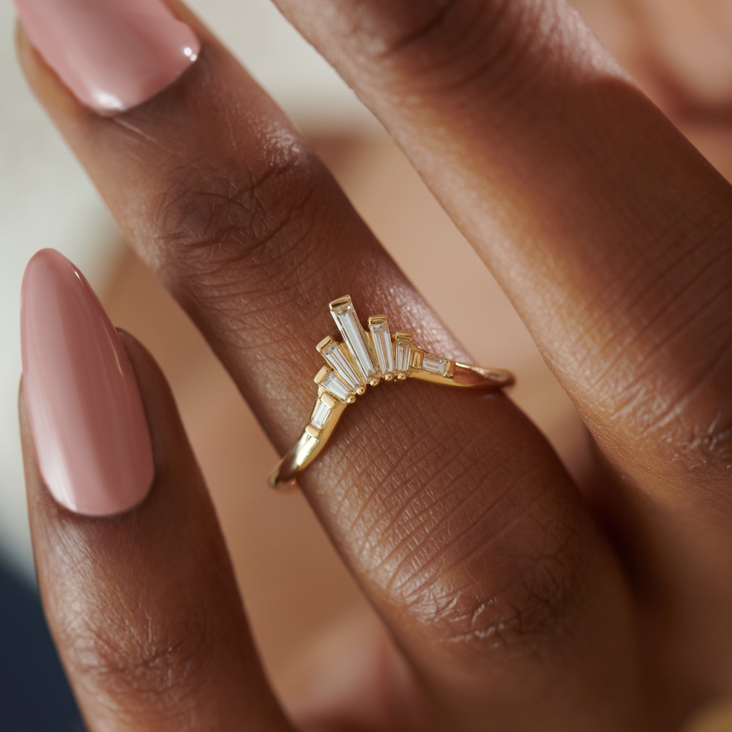 Diamond Baguette Nesting Ring