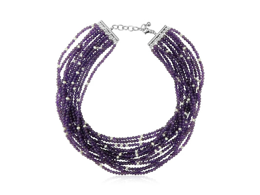 Amethyst Multi Strand Necklace