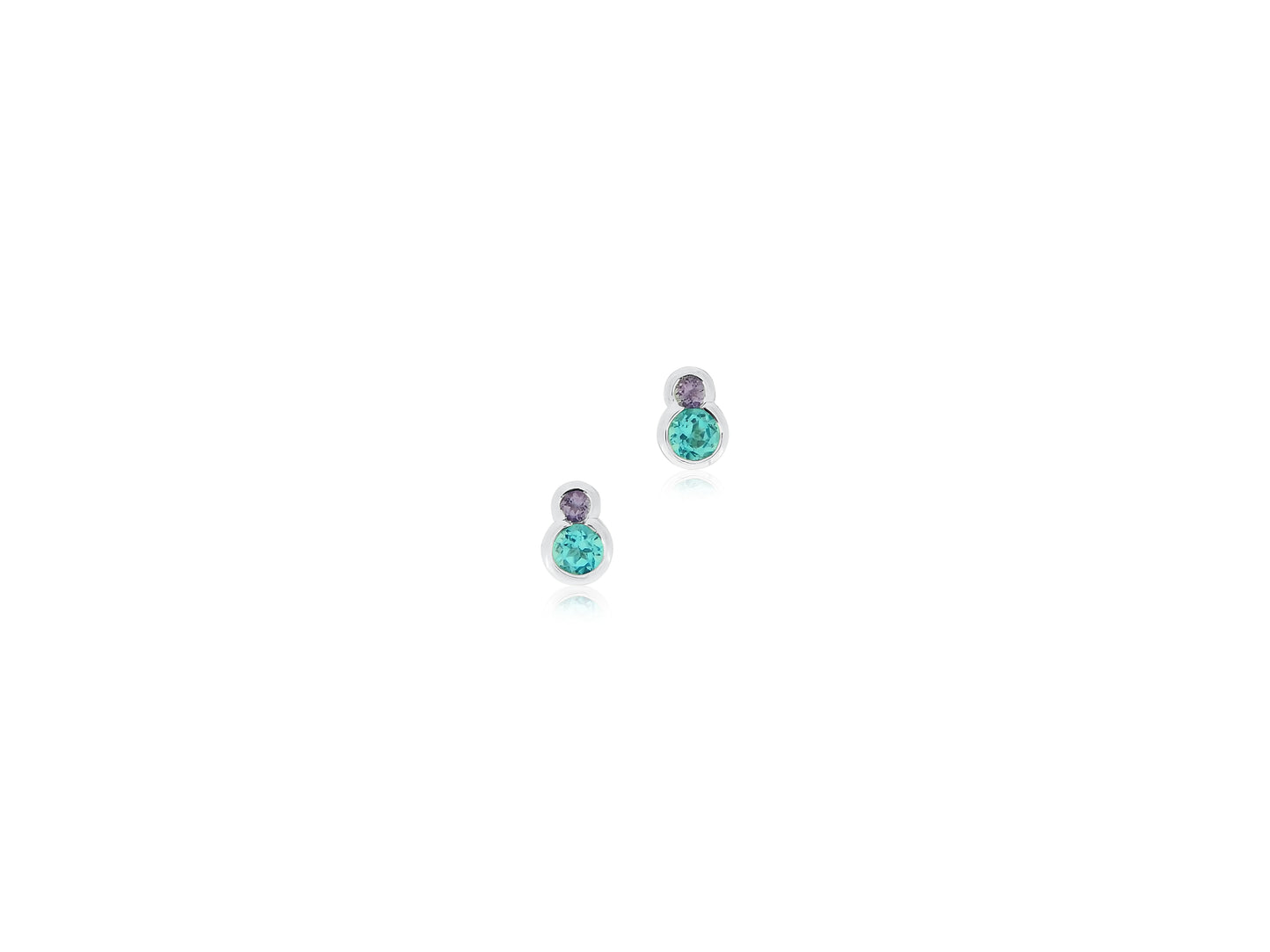 Topaz Amethyst Earring Studs