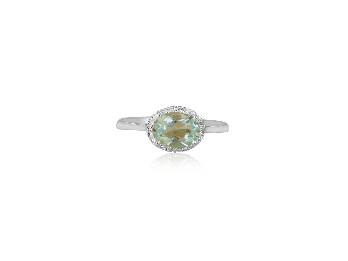 Aquamarine and Diamond Ring