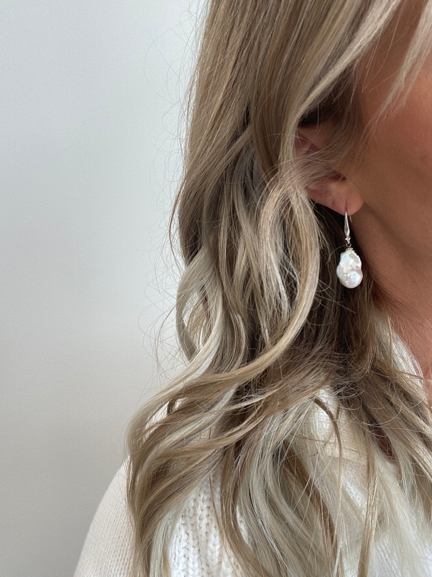 Baroque Freshwater Pearl Drop Earrings