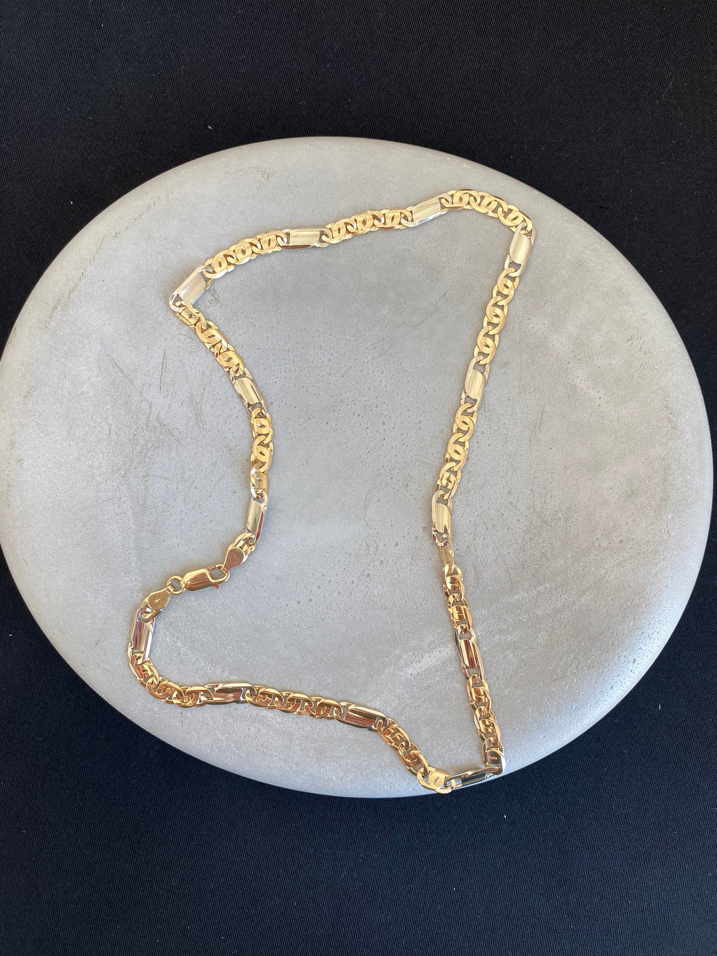 Solid 18kt Chain Alternate Flat Links