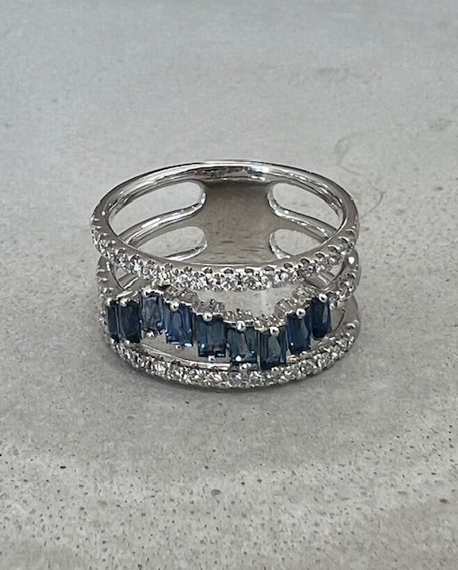 Sapphire Scattered Cigar Band