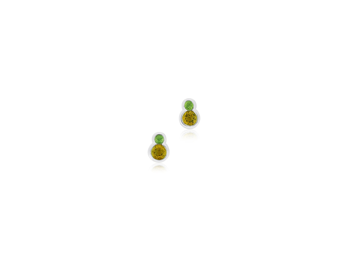 Citrine Peridot Studs