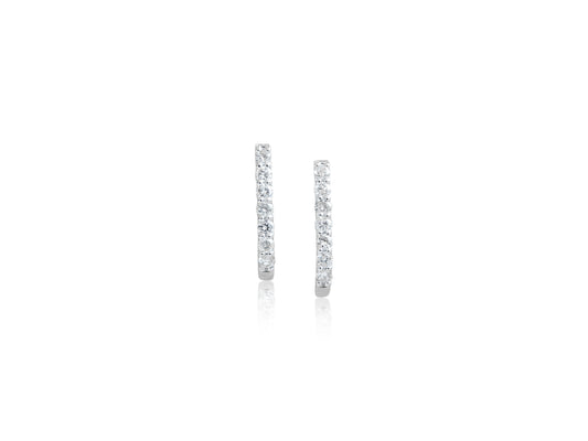 White Diamond Open Hoops