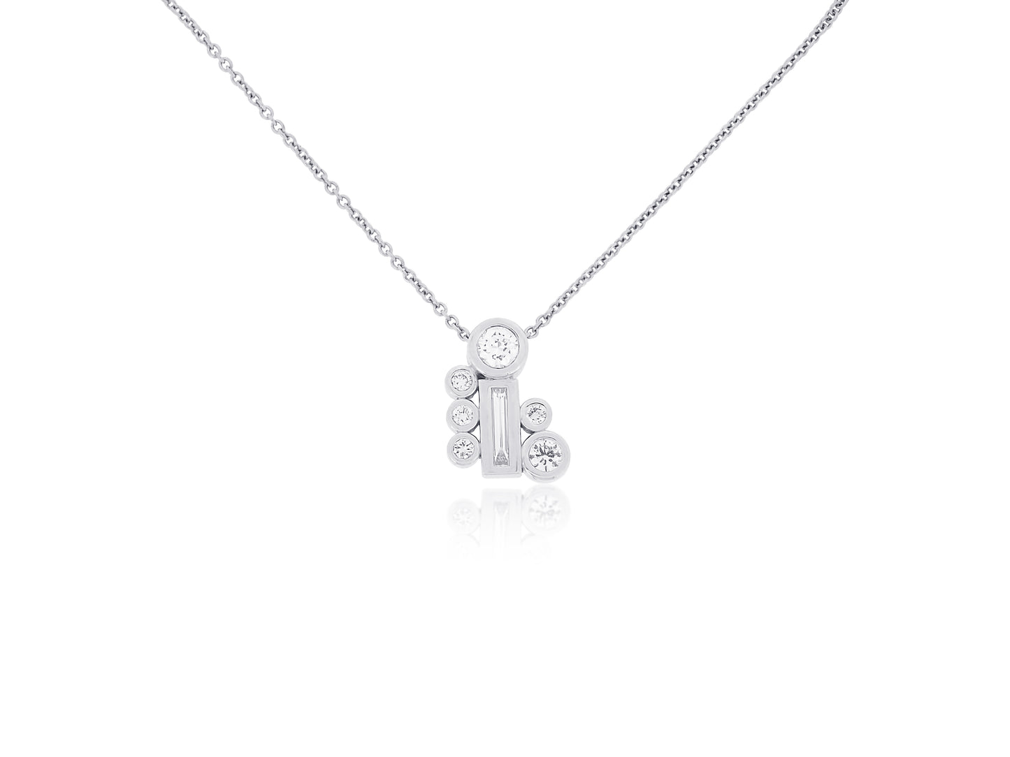 Bezel Set Diamonds in Pendant