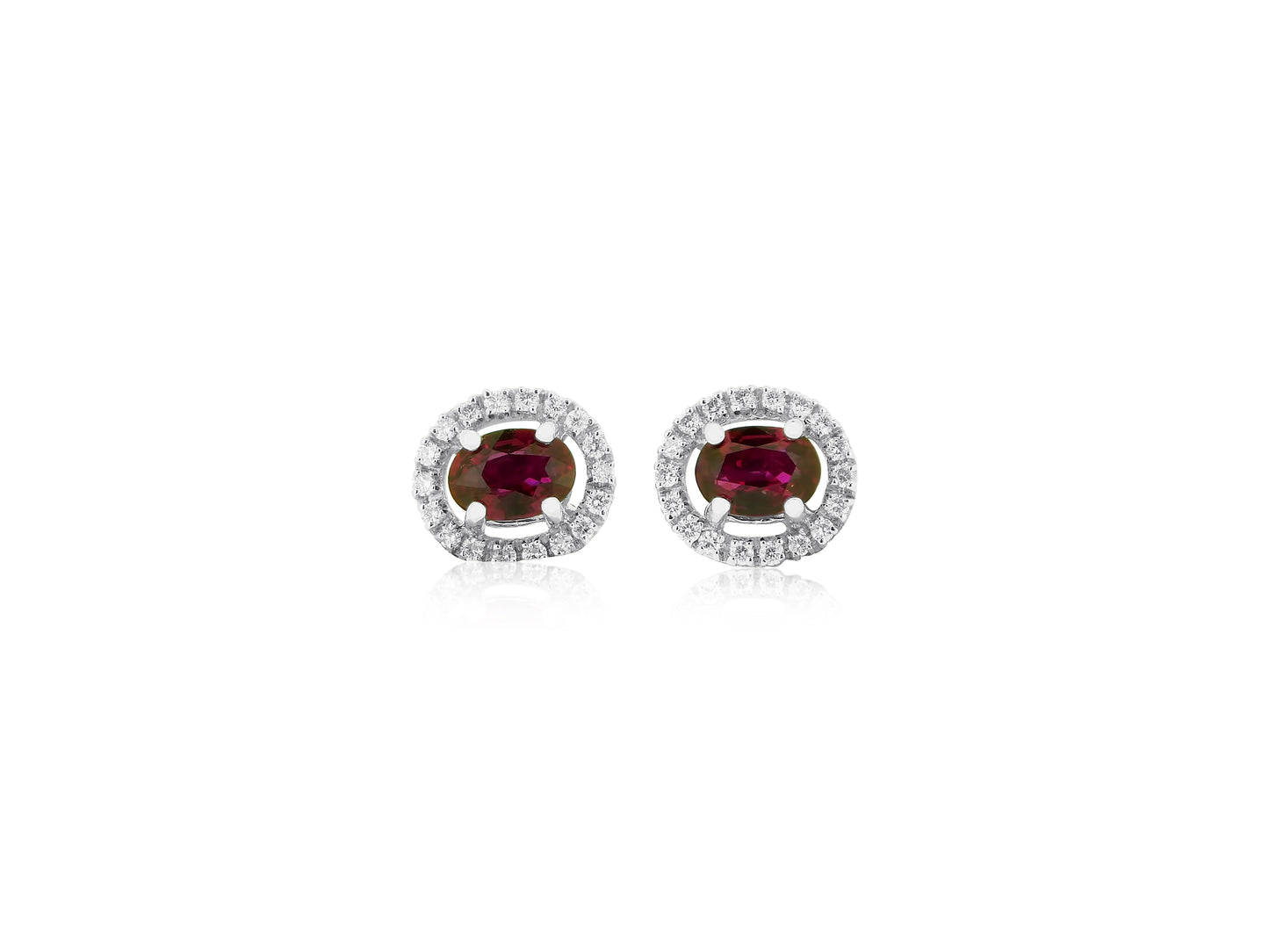 Ruby and Diamond Earrings