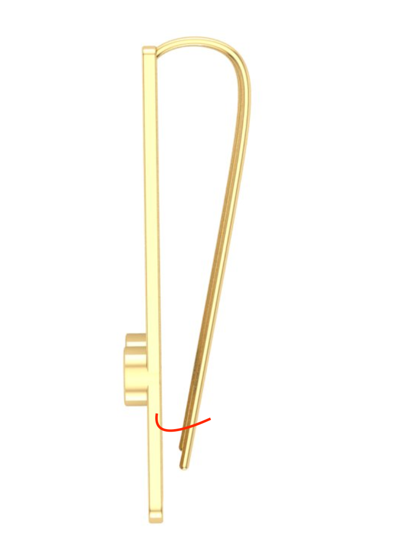 Flared Diamond French Earrings