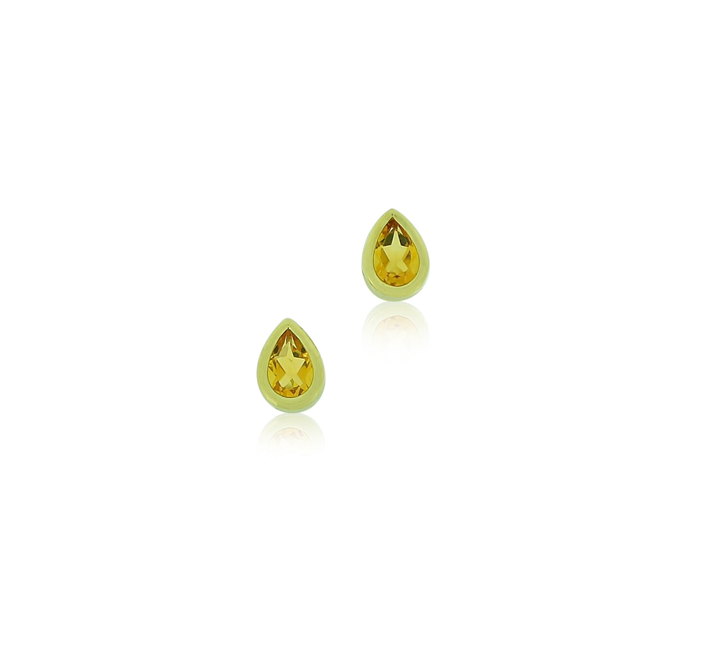 Gold Citrine Teardrop Earrings