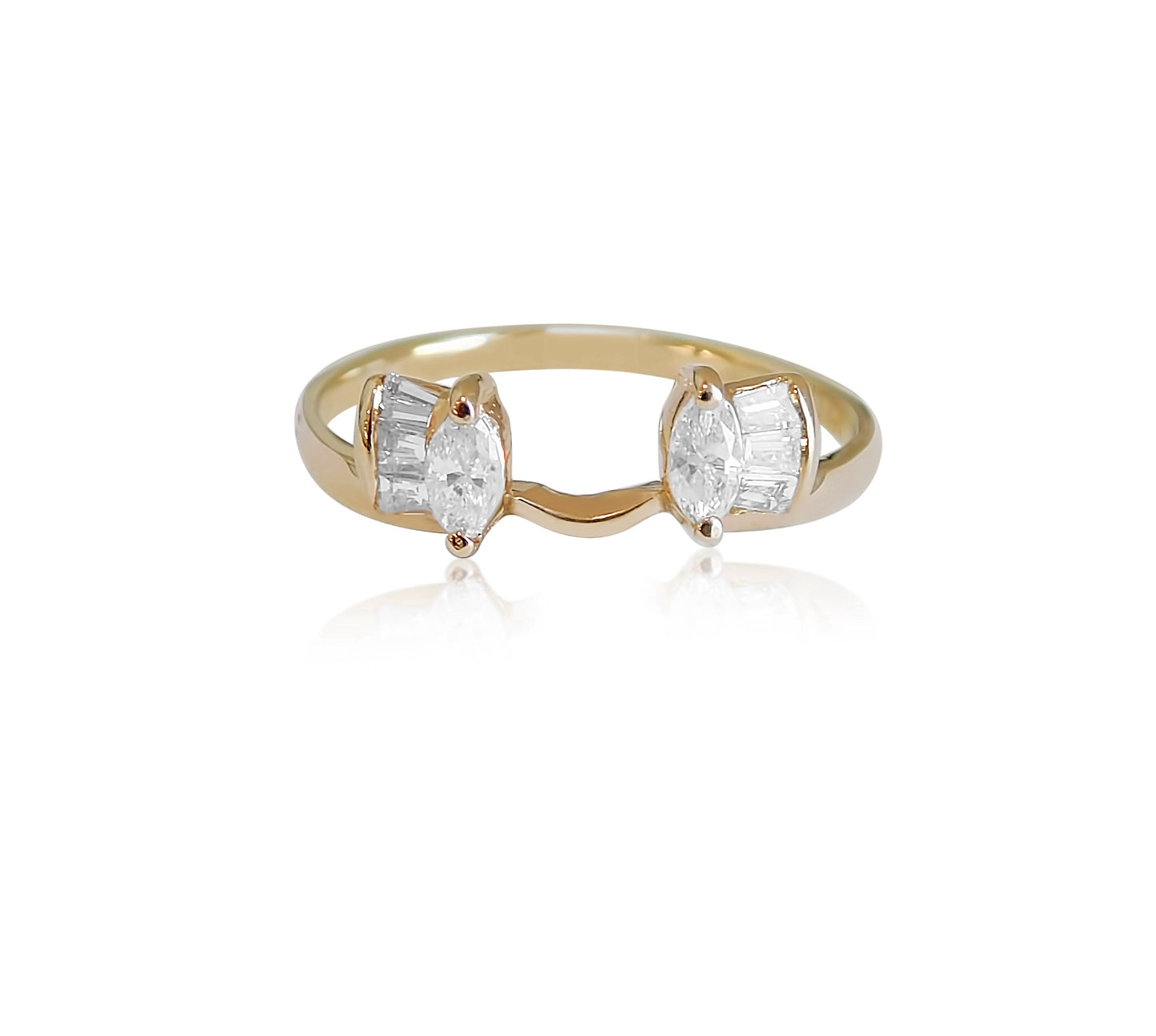 Diamond Baguette Marquise Ring Guard