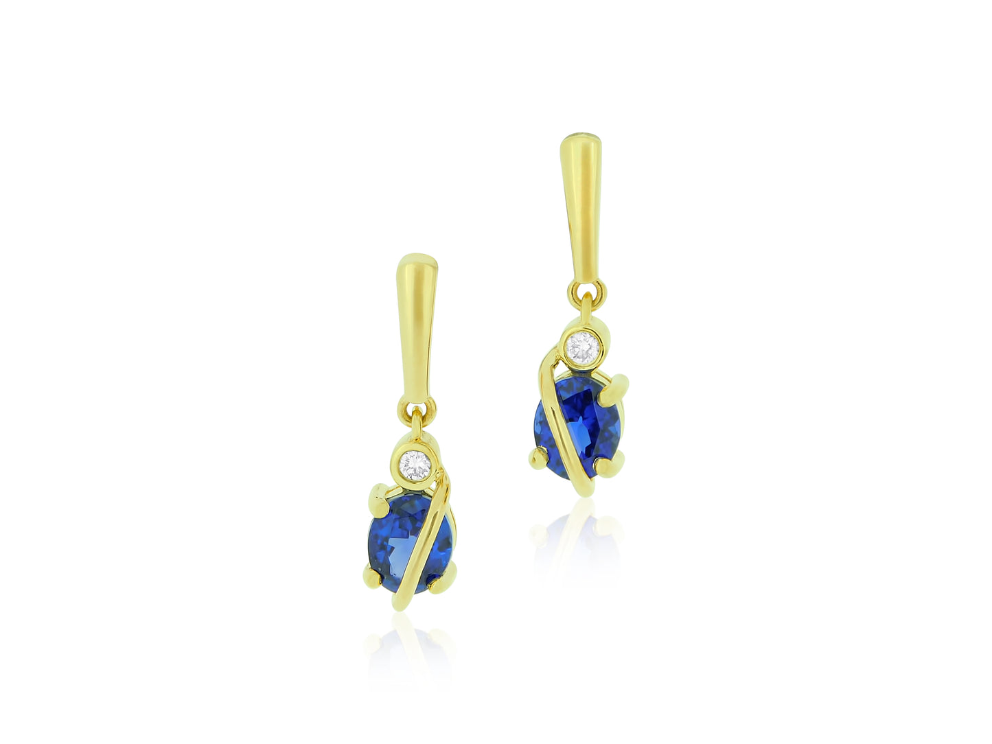 Custom Tanzanite Gold Wrap Earrings