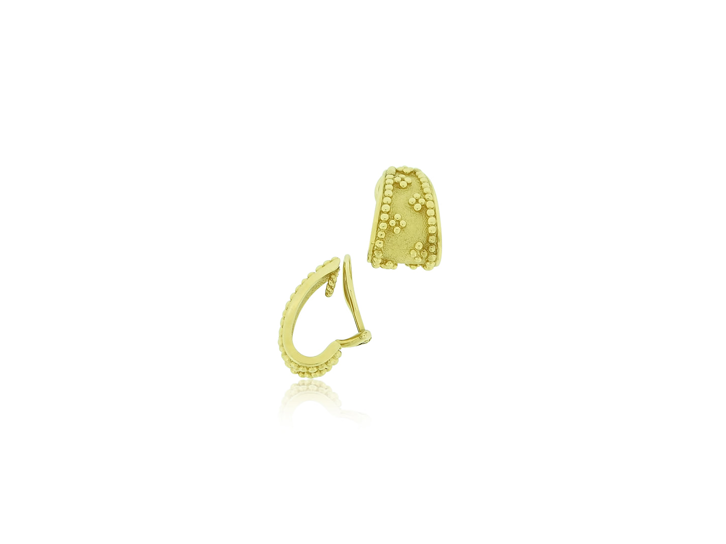 Vintage Designer Wide Gold Clip Earrings