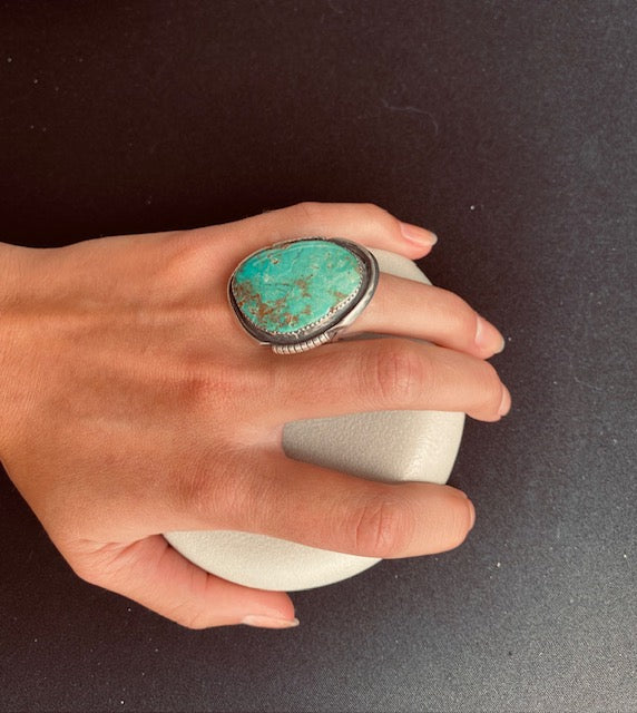 Signed Estate Turquoise Ring
