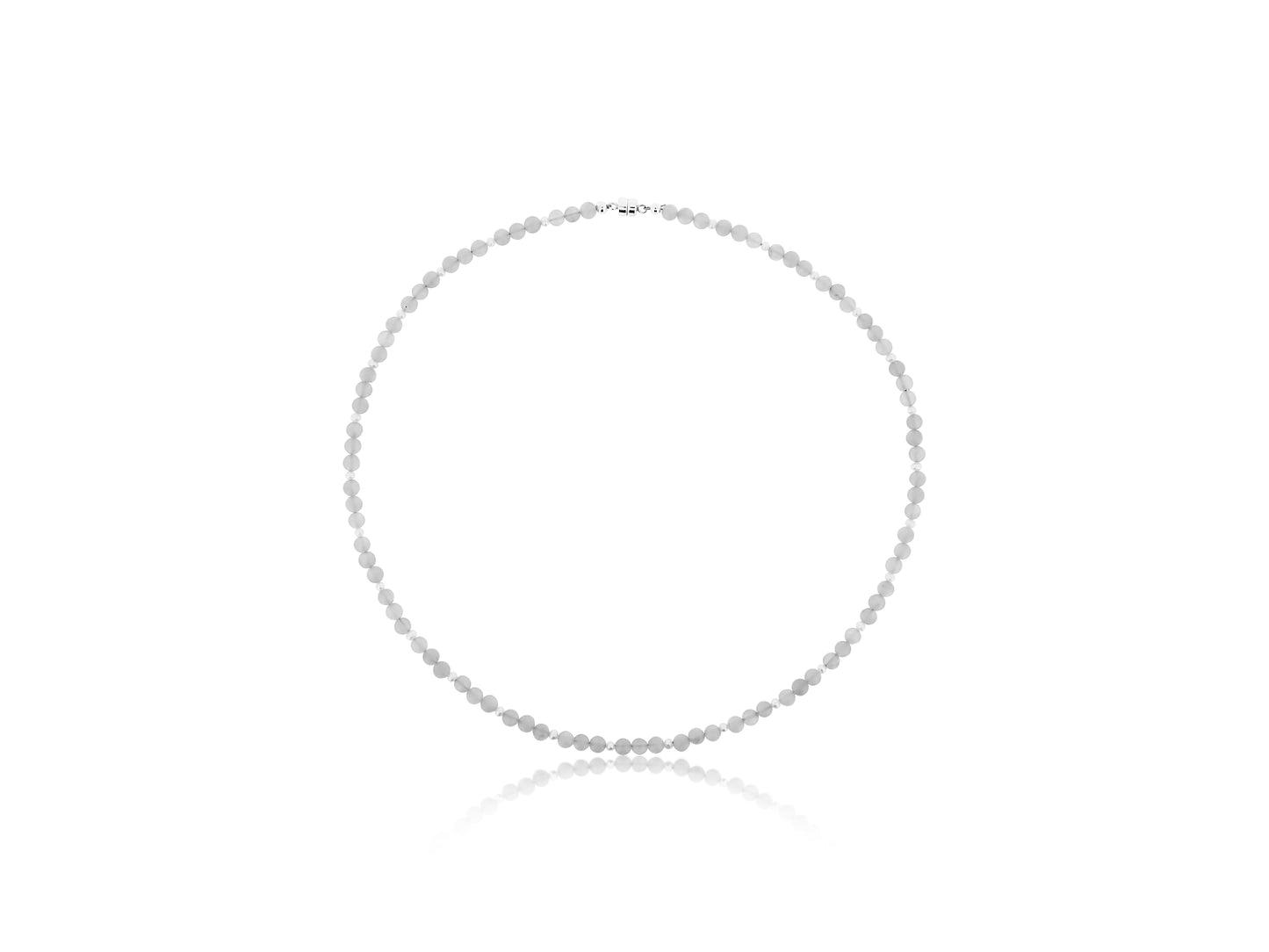 Grey Moonstone and Pearl Necklace