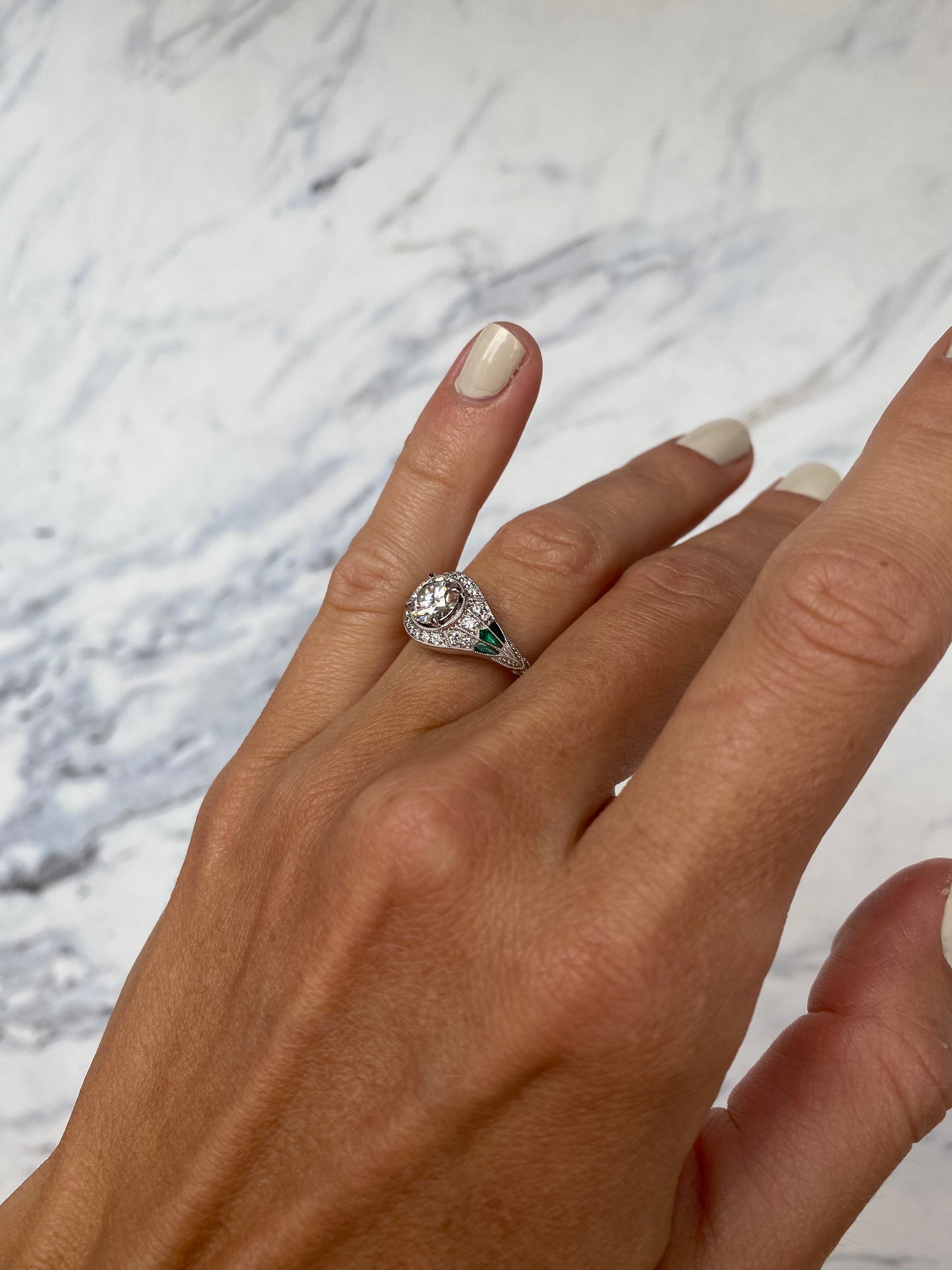 Emerald and Diamond Vintage Style