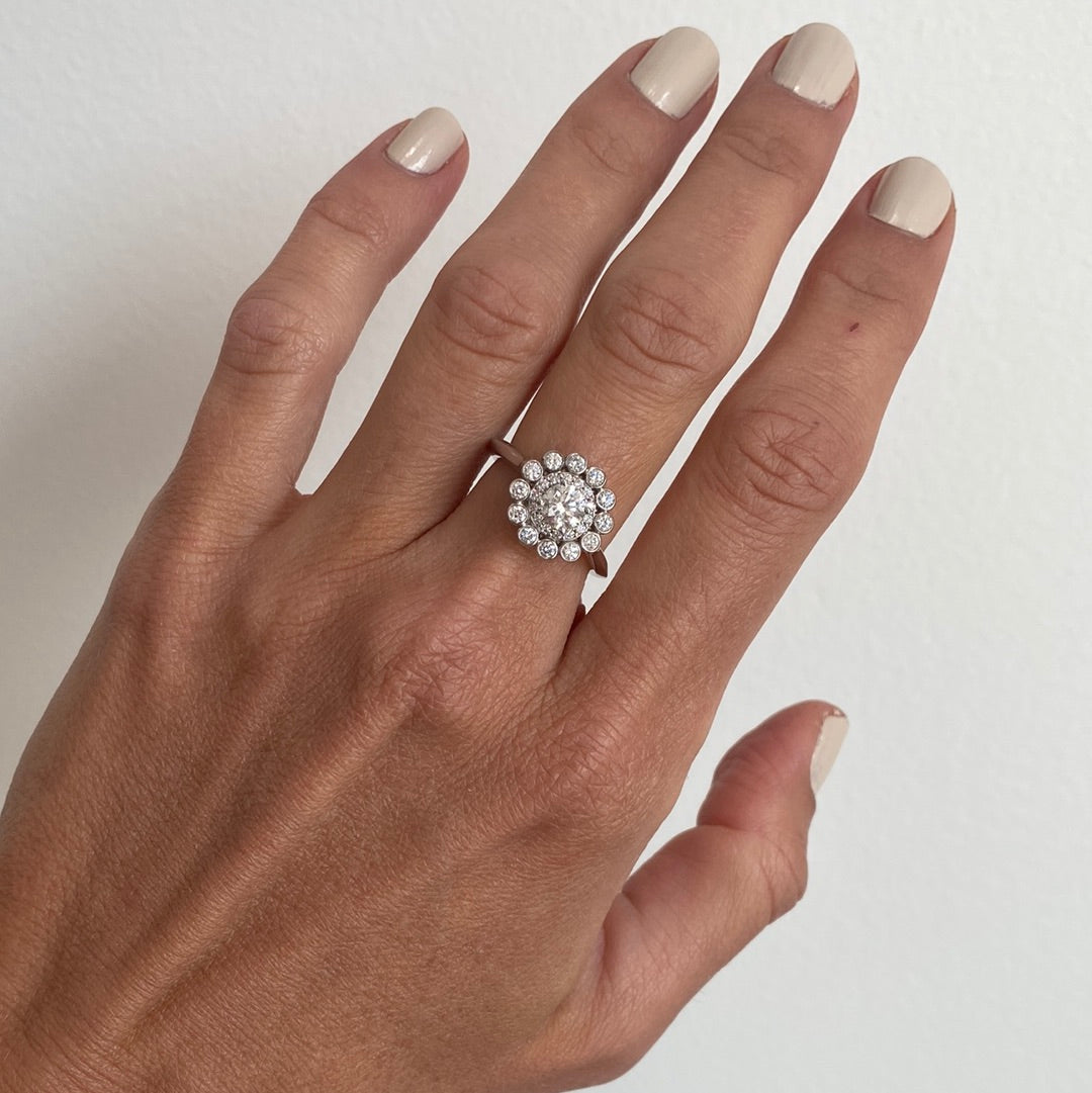Double Halo Diamond Ring