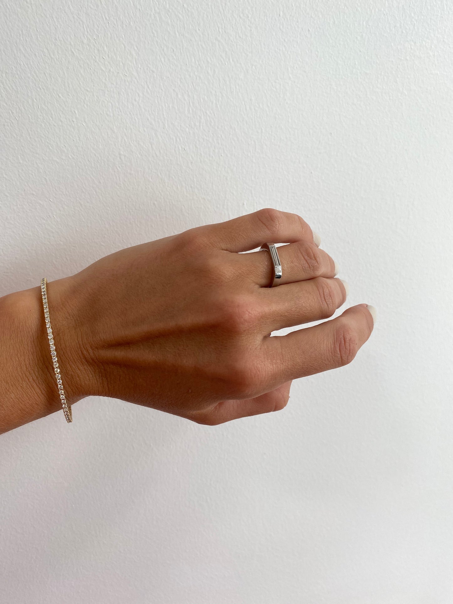 Elongated Baguette Diamond Ring