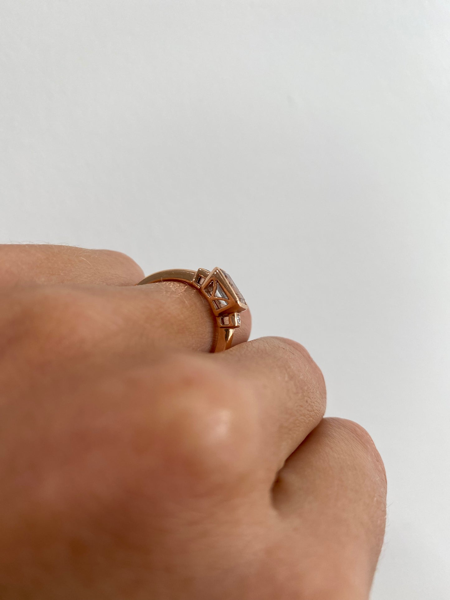 White Topaz Rose Gold Ring