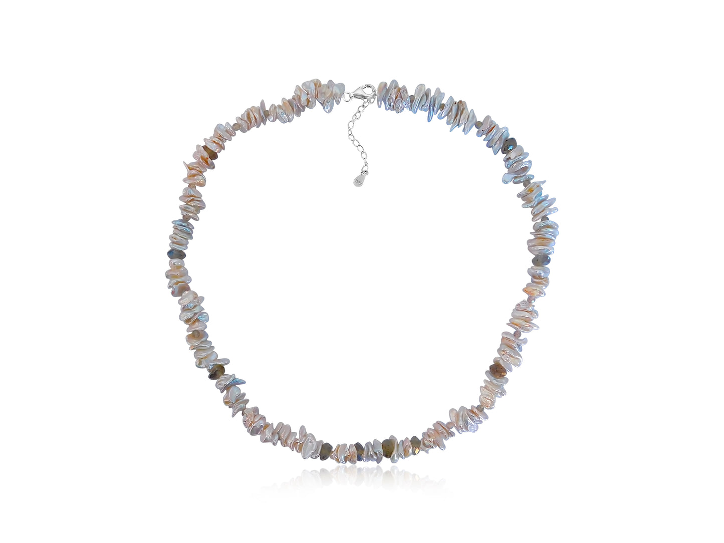 Keshi Pearl and Labradorite Necklace