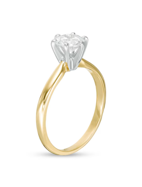 Natural Diamond Solitaire Engagement Ring