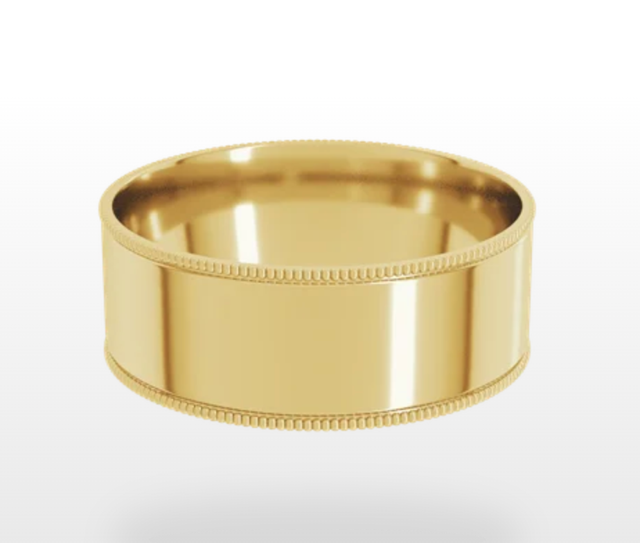 Milgrain Gold Band