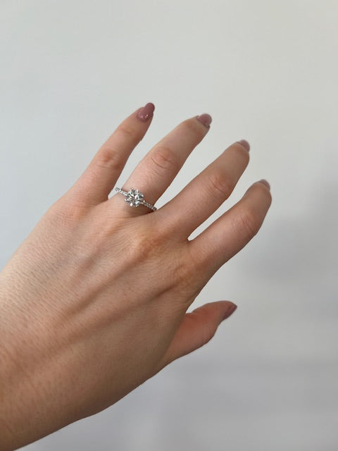 Hearts and Arrows Diamond Engagement Ring