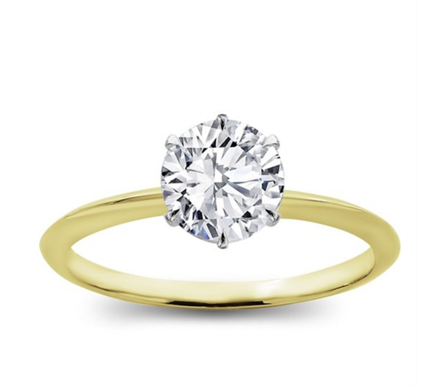 Natural Diamond Solitaire Engagement Ring