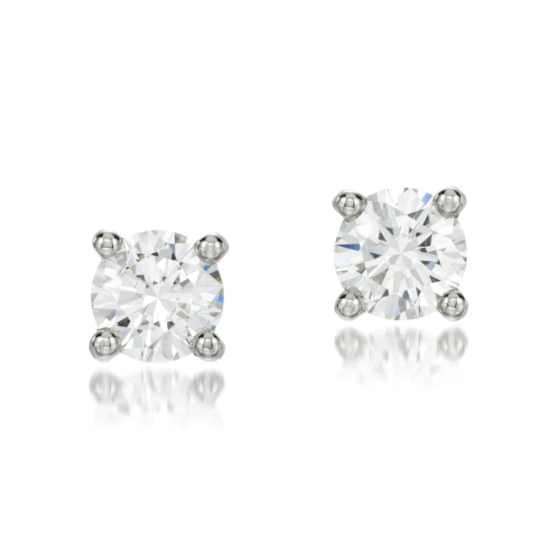 One Carat Natural Diamond Studs