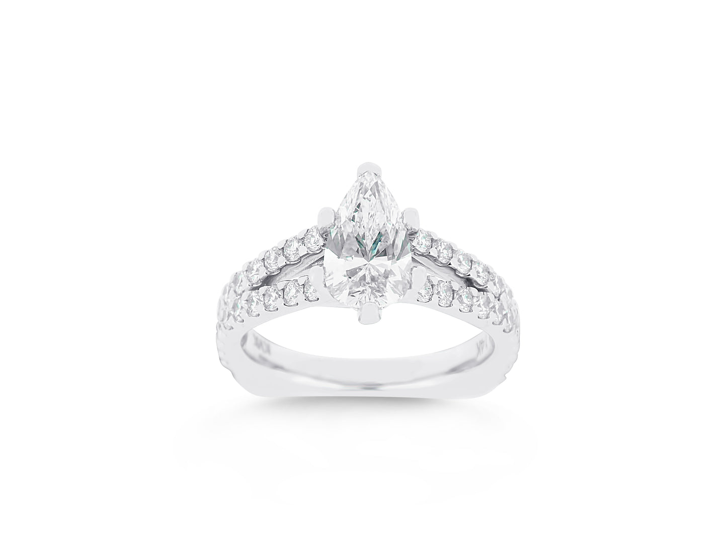 Pear Diamond with Signature Shank