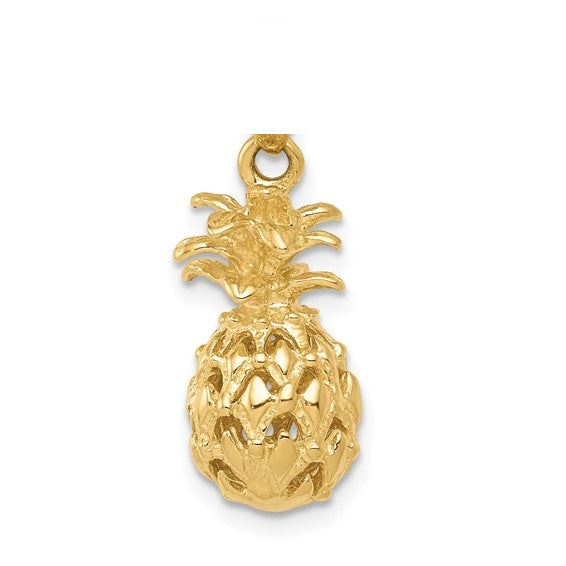 Gold Pineapple Charm Pendant
