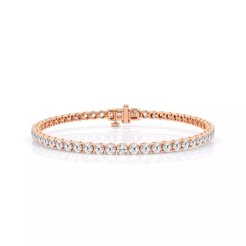 Natural Diamond Rose Gold Bracelet