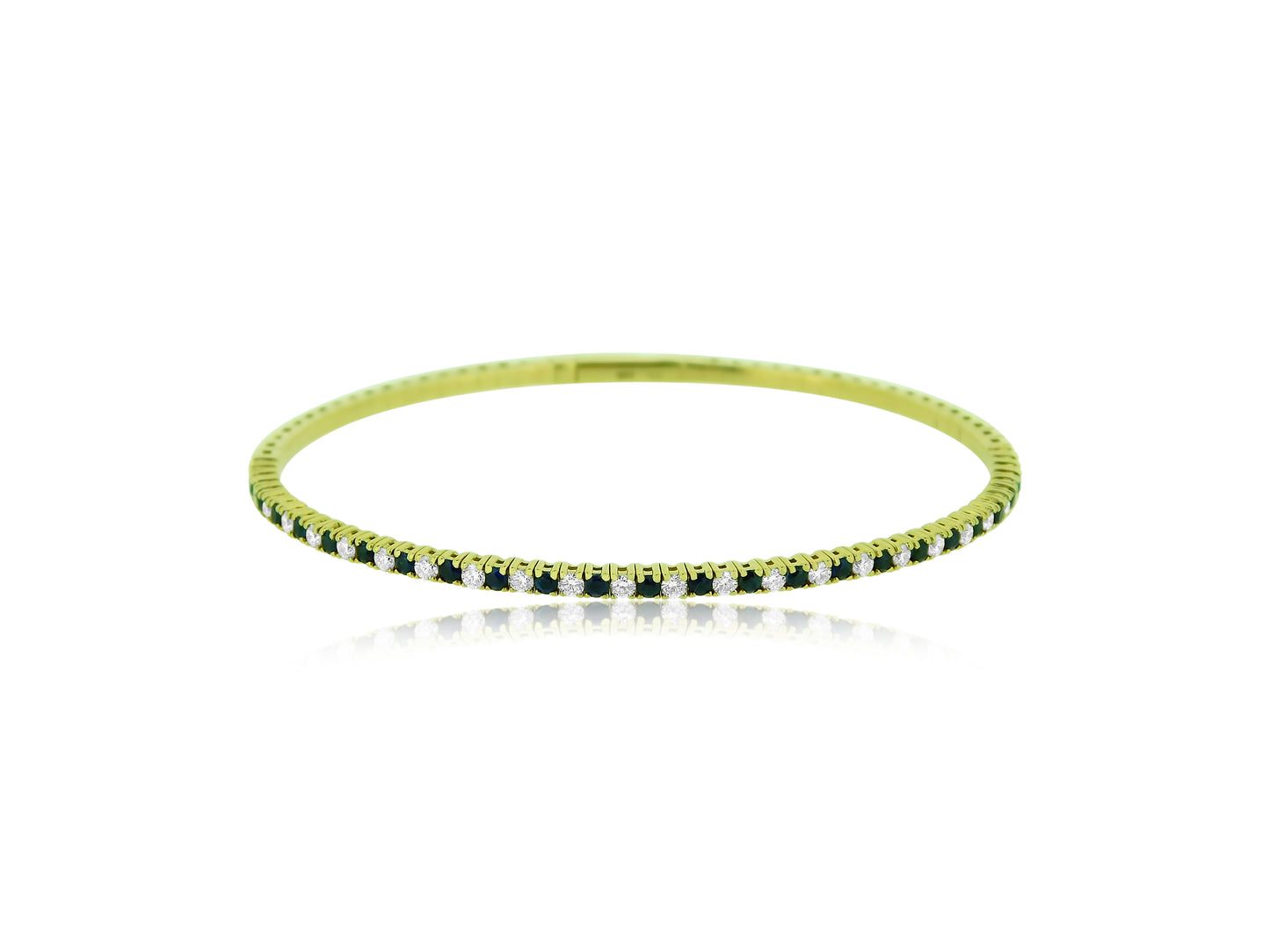 Sapphire Diamond Gold Bangle