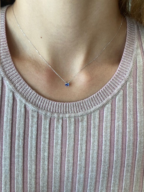 Sapphire Bezel Pendant