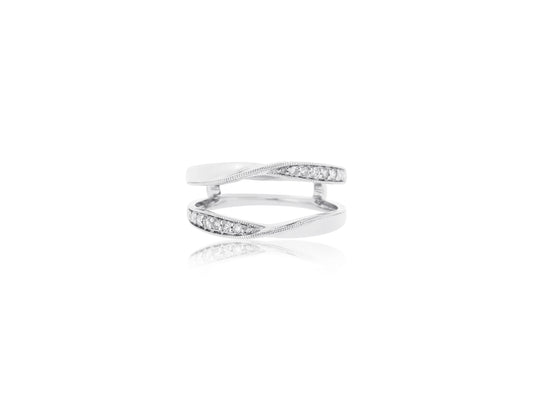 White Gold Swirl Ring Guard