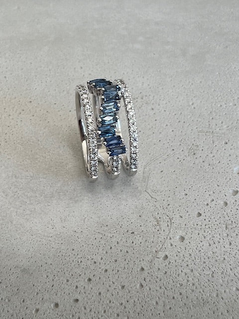 Sapphire Scattered Cigar Band