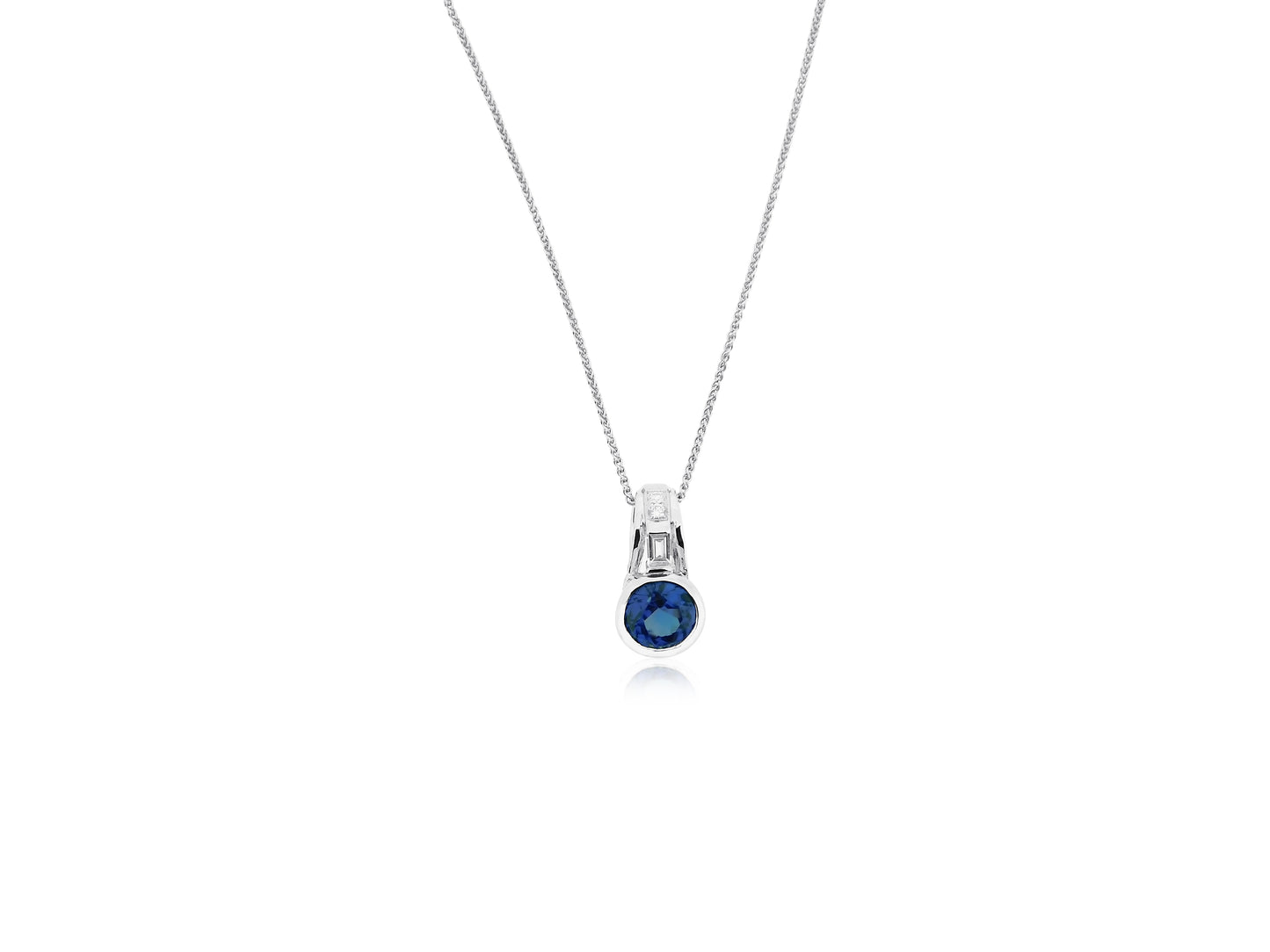 Tanzanite Diamond Drop Pendant