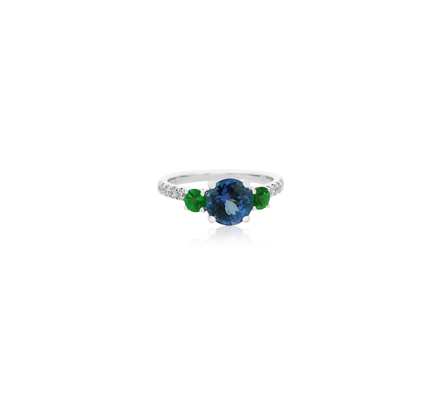 Tsavorite Tanzanite Diamond Ring