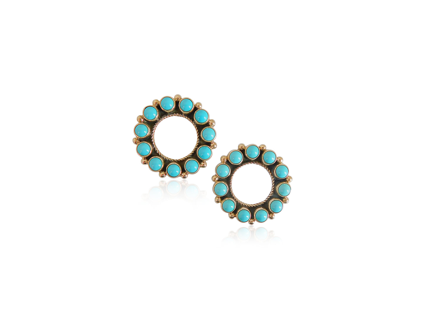 Turquoise Front Hoop Earrings