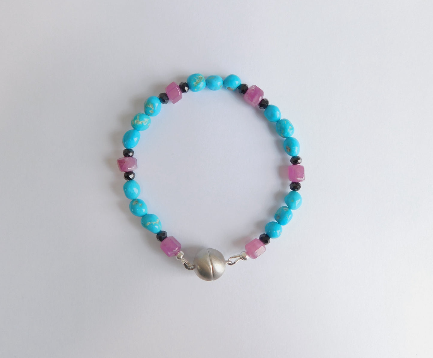 Turquoise Ruby Cylinder Bracelet