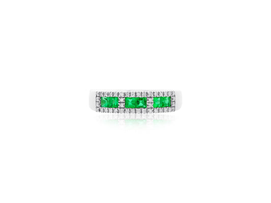 Emerald and Diamond Ring