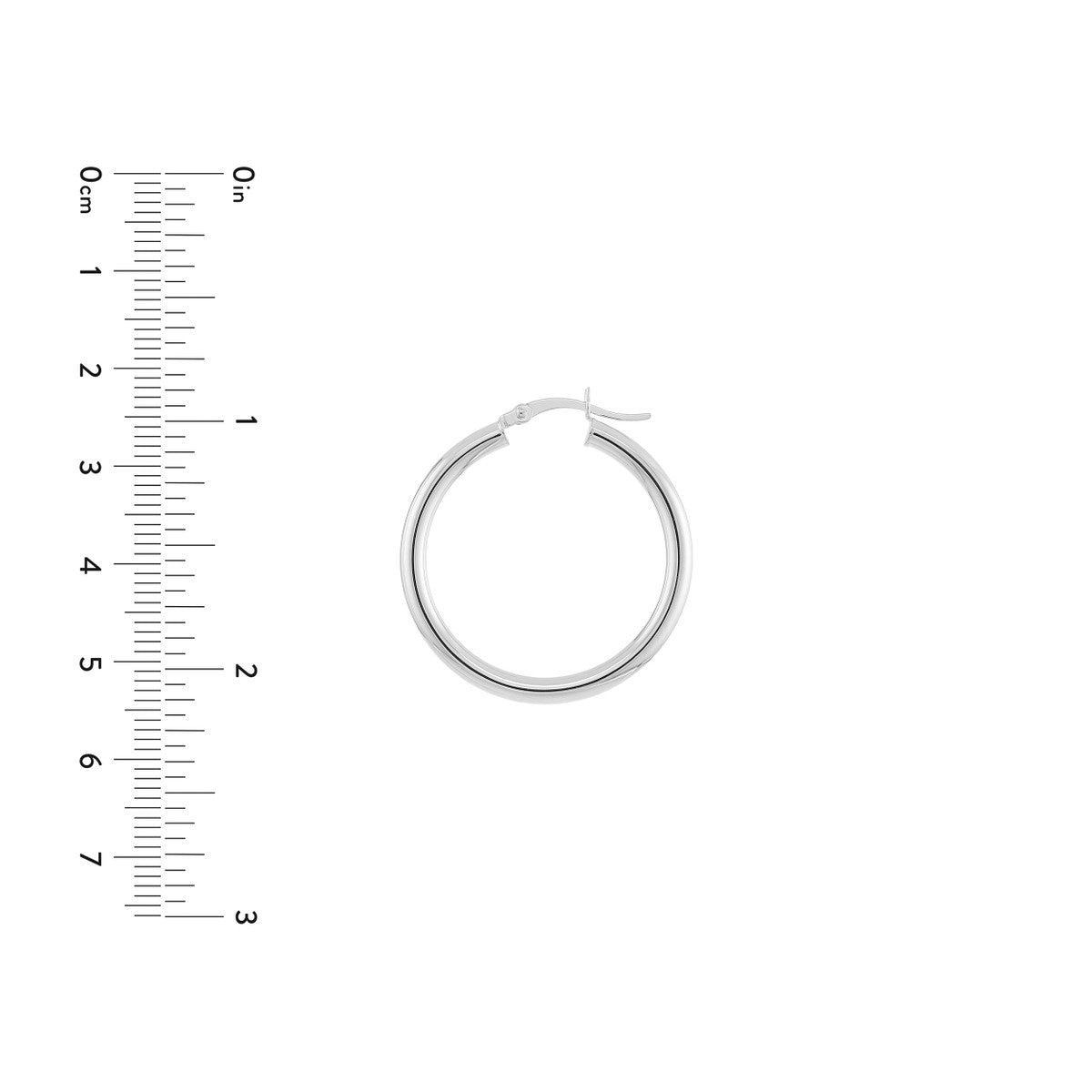 White Gold Hoop Earrings
