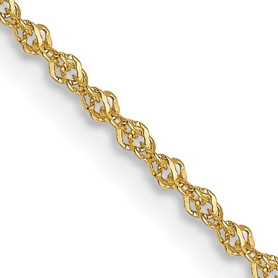 Yellow Gold Sparkle Short Chain