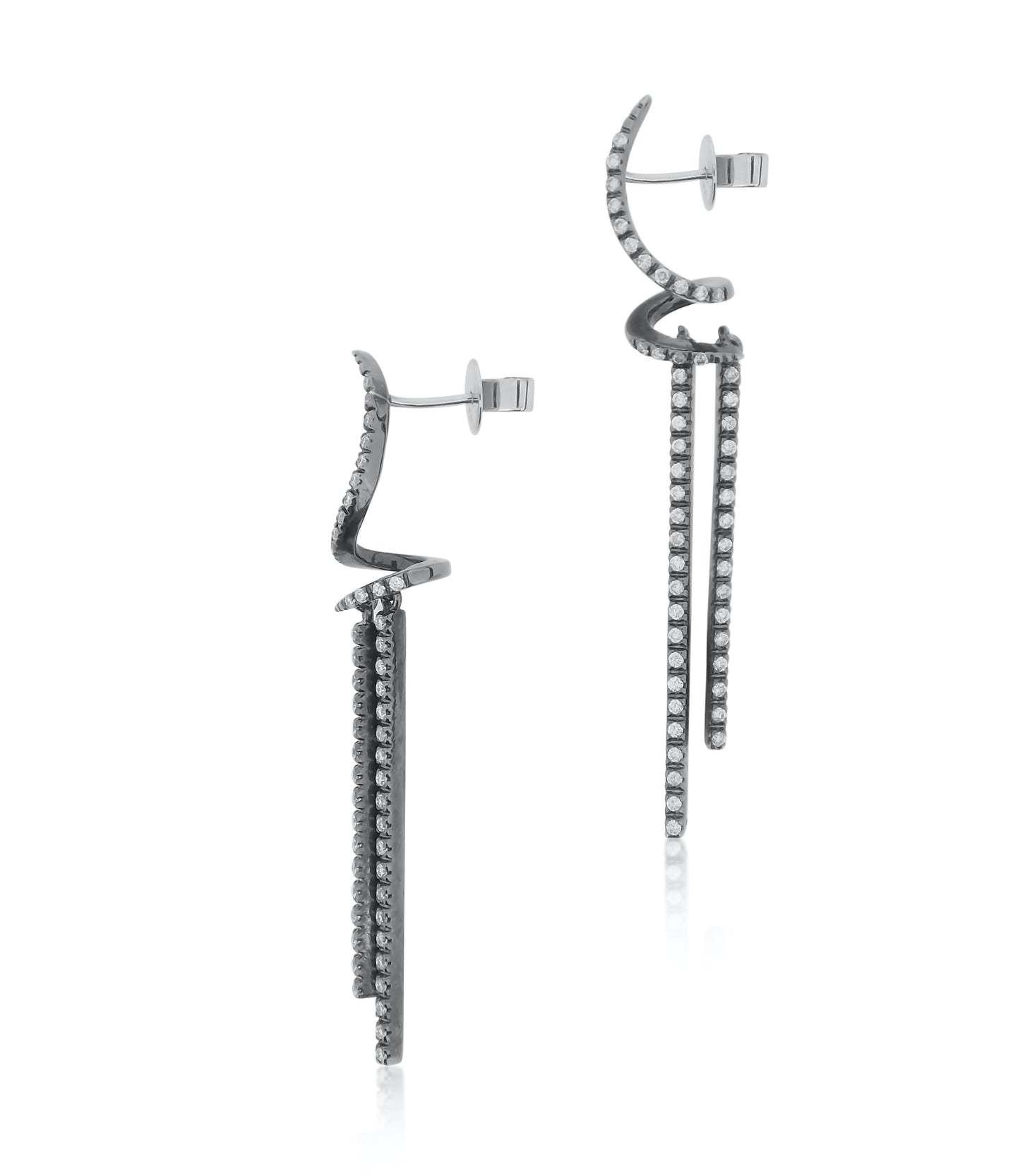 Abstract Diamond Earrings