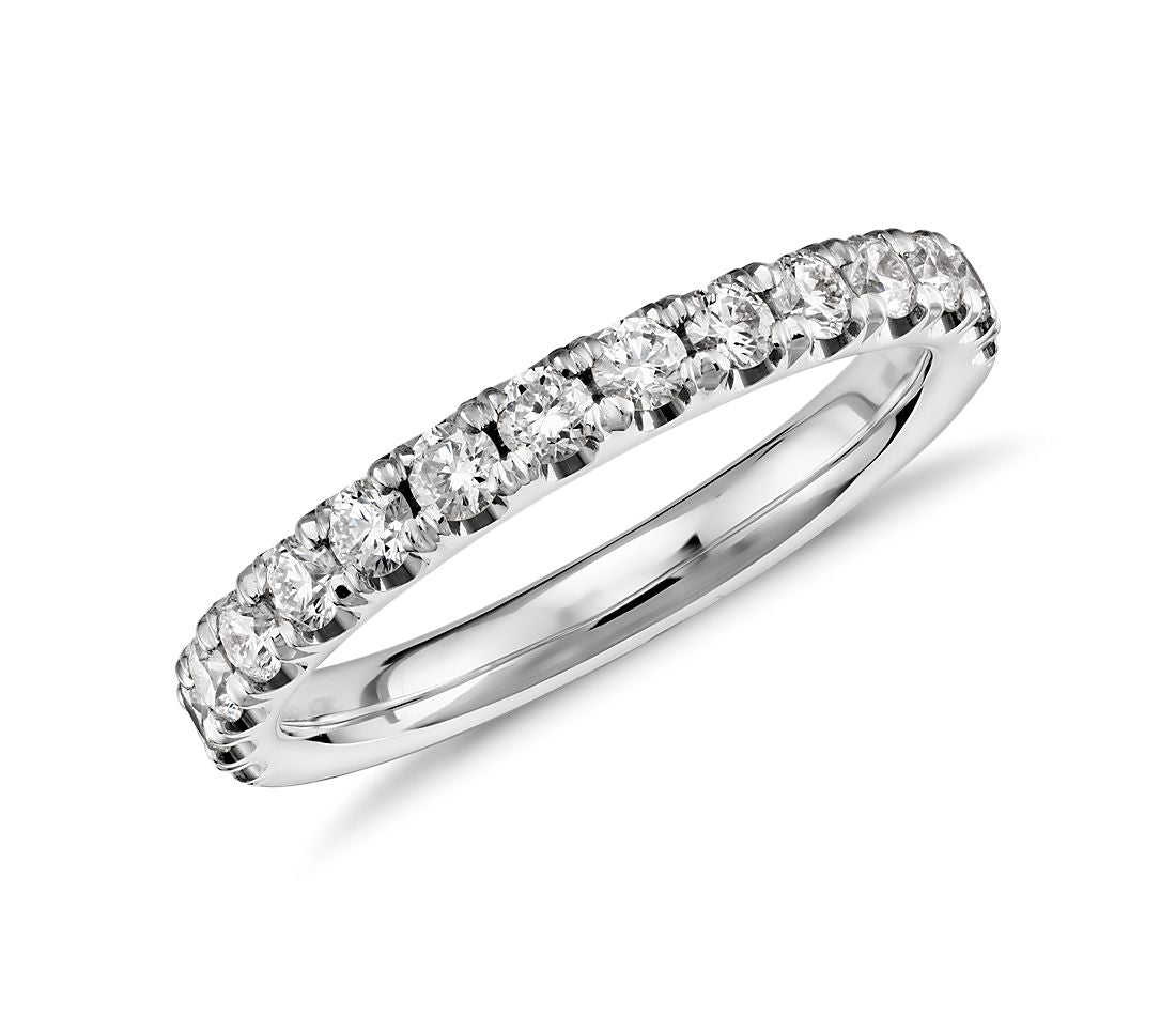 Scalloped Pave Diamond Anniversary Band