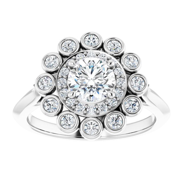 Double Halo Diamond Ring