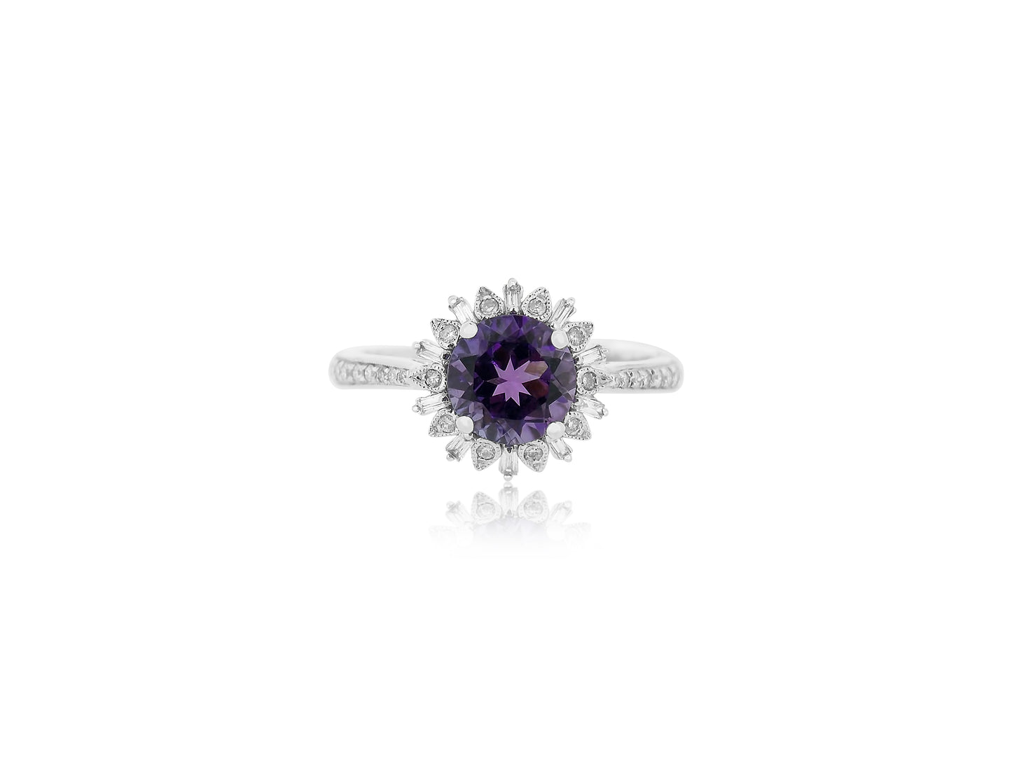 Amethyst and Diamond Ring
